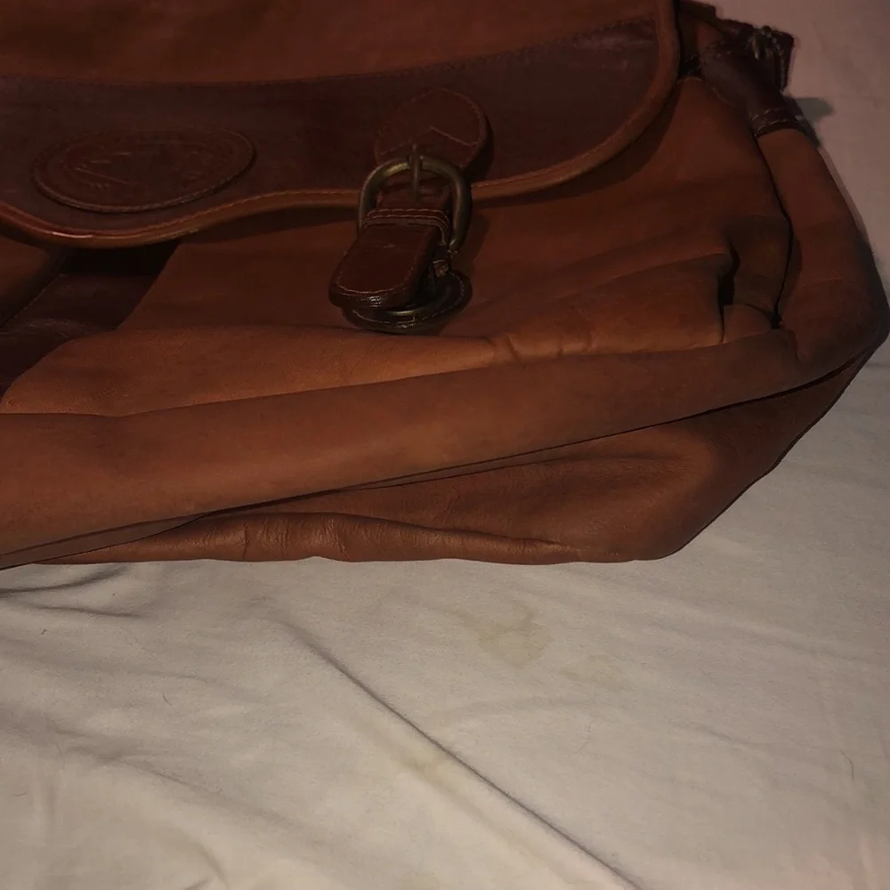 VINTAGE SANTA FE Brown Leather Men's Travel Messenger Bag EXCELLENT ❤️❤️